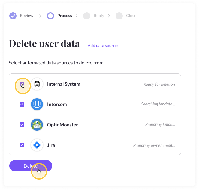Managing Deletion Requests